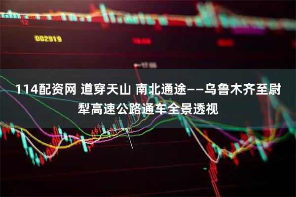 114配资网 道穿天山 南北通途——乌鲁木齐至尉犁高速公路通车全景透视