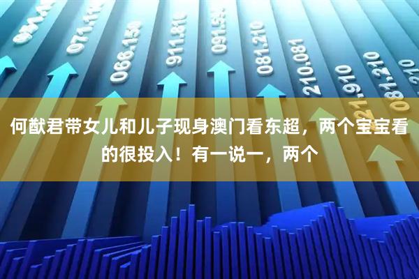 何猷君带女儿和儿子现身澳门看东超，两个宝宝看的很投入！有一说一，两个
